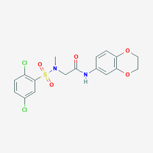 N~2~-[(2,5-dichlorophenyl)sulfonyl]-N~1~-(2,3-dihydro-1,4-benzodioxin-6-yl)-N~2~-methylglycinamide