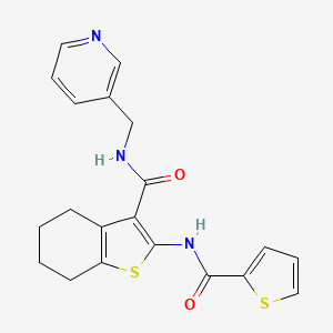 molecular formula C20H19N3O2S2 B3563707 N-(3-pyridinylmethyl)-2-[(2-thienylcarbonyl)amino]-4,5,6,7-tetrahydro-1-benzothiophene-3-carboxamide CAS No. 442872-57-3