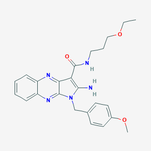 molecular formula C24H27N5O3 B356371 2-amino-N-(3-ethoxypropyl)-1-(4-methoxybenzyl)-1H-pyrrolo[2,3-b]quinoxaline-3-carboxamide CAS No. 577767-83-0