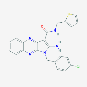 molecular formula C23H18ClN5OS B356372 2-amino-1-(4-chlorobenzyl)-N-(2-thienylmethyl)-1H-pyrrolo[2,3-b]quinoxaline-3-carboxamide CAS No. 840496-72-2