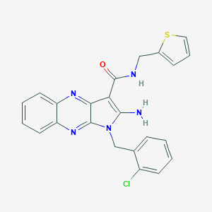 molecular formula C23H18ClN5OS B356373 2-amino-1-(2-chlorobenzyl)-N-(2-thienylmethyl)-1H-pyrrolo[2,3-b]quinoxaline-3-carboxamide CAS No. 579441-57-9