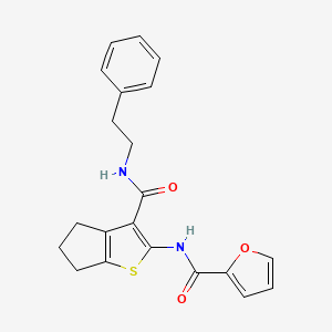 N-{3-[(2-phenylethyl)carbamoyl]-4H,5H,6H-cyclopenta[b]thiophen-2-yl}furan-2-carboxamide