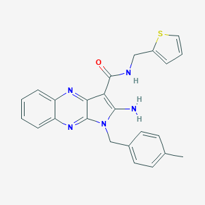 molecular formula C24H21N5OS B356374 2-amino-1-(4-methylbenzyl)-N-(2-thienylmethyl)-1H-pyrrolo[2,3-b]quinoxaline-3-carboxamide CAS No. 578002-40-1