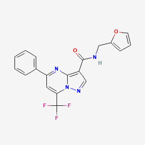 N-(2-furylmethyl)-5-phenyl-7-(trifluoromethyl)pyrazolo[1,5-a]pyrimidine-3-carboxamide