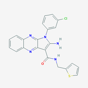 molecular formula C22H16ClN5OS B356375 2-amino-1-(3-chlorophenyl)-N-(2-thienylmethyl)-1H-pyrrolo[2,3-b]quinoxaline-3-carboxamide CAS No. 842956-95-0