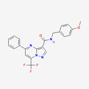 N-(4-methoxybenzyl)-5-phenyl-7-(trifluoromethyl)pyrazolo[1,5-a]pyrimidine-3-carboxamide