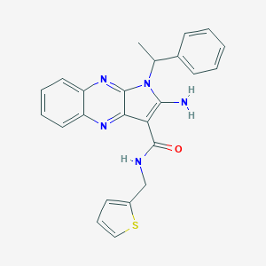 2-amino-1-(1-phenylethyl)-N-(2-thienylmethyl)-1H-pyrrolo[2,3-b]quinoxaline-3-carboxamide