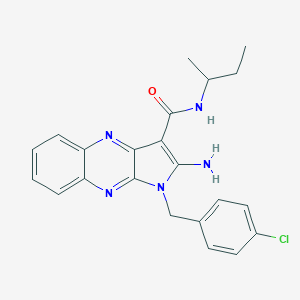 molecular formula C22H22ClN5O B356378 2-amino-N-(sec-butyl)-1-(4-chlorobenzyl)-1H-pyrrolo[2,3-b]quinoxaline-3-carboxamide CAS No. 840478-31-1