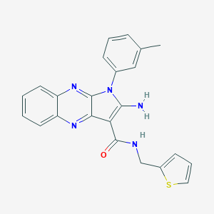 molecular formula C23H19N5OS B356380 2-amino-1-(3-methylphenyl)-N-(2-thienylmethyl)-1H-pyrrolo[2,3-b]quinoxaline-3-carboxamide CAS No. 587014-22-0