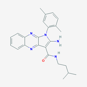 molecular formula C24H27N5O B356382 2-amino-1-(2,5-dimethylphenyl)-N-isopentyl-1H-pyrrolo[2,3-b]quinoxaline-3-carboxamide CAS No. 843636-83-9