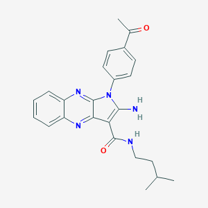 molecular formula C24H25N5O2 B356383 1-(4-acetylphenyl)-2-amino-N-isopentyl-1H-pyrrolo[2,3-b]quinoxaline-3-carboxamide CAS No. 840497-98-5
