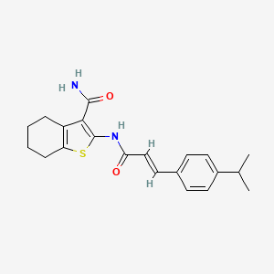 2-{[3-(4-isopropylphenyl)acryloyl]amino}-4,5,6,7-tetrahydro-1-benzothiophene-3-carboxamide