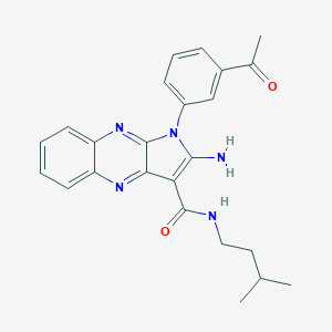 molecular formula C24H25N5O2 B356384 1-(3-acetylphenyl)-2-amino-N-isopentyl-1H-pyrrolo[2,3-b]quinoxaline-3-carboxamide CAS No. 586996-37-4