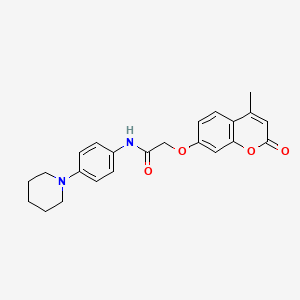 2-[(4-methyl-2-oxo-2H-chromen-7-yl)oxy]-N-[4-(1-piperidinyl)phenyl]acetamide