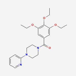 molecular formula C22H29N3O4 B3563861 1-(2-pyridinyl)-4-(3,4,5-triethoxybenzoyl)piperazine 