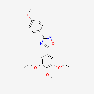 molecular formula C21H24N2O5 B3563865 3-(4-methoxyphenyl)-5-(3,4,5-triethoxyphenyl)-1,2,4-oxadiazole 