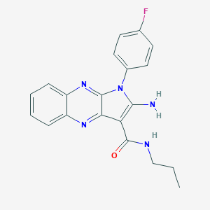 molecular formula C20H18FN5O B356387 2-amino-1-(4-fluorophenyl)-N-propyl-1H-pyrrolo[2,3-b]quinoxaline-3-carboxamide CAS No. 586992-27-0