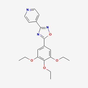 molecular formula C19H21N3O4 B3563871 4-[5-(3,4,5-triethoxyphenyl)-1,2,4-oxadiazol-3-yl]pyridine 