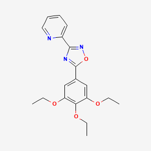 2-[5-(3,4,5-triethoxyphenyl)-1,2,4-oxadiazol-3-yl]pyridine