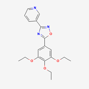 3-[5-(3,4,5-triethoxyphenyl)-1,2,4-oxadiazol-3-yl]pyridine