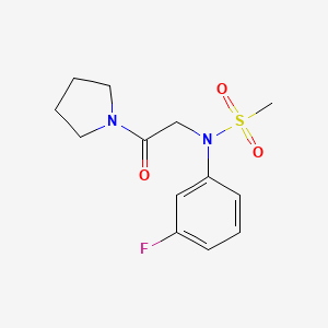 N-(3-fluorophenyl)-N-[2-oxo-2-(1-pyrrolidinyl)ethyl]methanesulfonamide