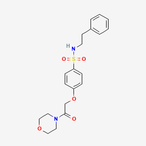 4-[2-(4-morpholinyl)-2-oxoethoxy]-N-(2-phenylethyl)benzenesulfonamide