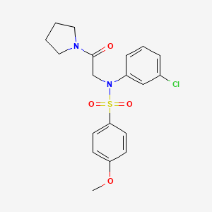 N-(3-Chloro-phenyl)-4-methoxy-N-(2-oxo-2-pyrrolidin-1-yl-ethyl)-benzenesulfonamide