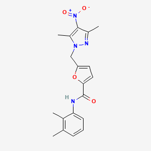 molecular formula C19H20N4O4 B3563926 5-[(3,5-dimethyl-4-nitro-1H-pyrazol-1-yl)methyl]-N-(2,3-dimethylphenyl)-2-furamide 