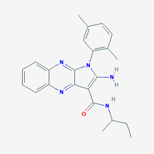 molecular formula C23H25N5O B356394 2-amino-N-(sec-butyl)-1-(2,5-dimethylphenyl)-1H-pyrrolo[2,3-b]quinoxaline-3-carboxamide CAS No. 578746-59-5