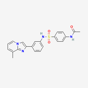 N-[4-({[3-(8-methylimidazo[1,2-a]pyridin-2-yl)phenyl]amino}sulfonyl)phenyl]acetamide