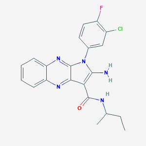 molecular formula C21H19ClFN5O B356396 2-amino-N-(sec-butyl)-1-(3-chloro-4-fluorophenyl)-1H-pyrrolo[2,3-b]quinoxaline-3-carboxamide CAS No. 585552-38-1