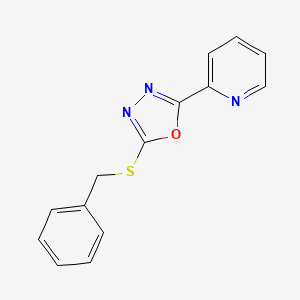 molecular formula C14H11N3OS B3563965 2-[5-(benzylthio)-1,3,4-oxadiazol-2-yl]pyridine 