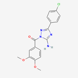 3-(4-chlorophenyl)-1-(3,4-dimethoxybenzoyl)-1H-1,2,4-triazol-5-amine