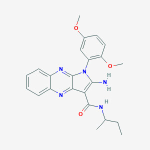 molecular formula C23H25N5O3 B356399 2-amino-N-(sec-butyl)-1-(2,5-dimethoxyphenyl)-1H-pyrrolo[2,3-b]quinoxaline-3-carboxamide CAS No. 843636-31-7