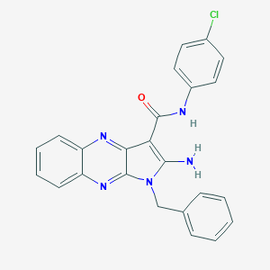 molecular formula C24H18ClN5O B356401 2-amino-1-benzyl-N-(4-chlorophenyl)-1H-pyrrolo[2,3-b]quinoxaline-3-carboxamide CAS No. 840470-28-2