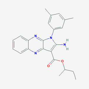molecular formula C23H24N4O2 B356404 Butan-2-yl 2-amino-1-(3,5-dimethylphenyl)pyrrolo[3,2-b]quinoxaline-3-carboxylate CAS No. 845991-74-4