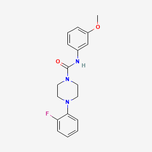 4-(2-fluorophenyl)-N-(3-methoxyphenyl)-1-piperazinecarboxamide