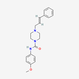 N-(4-methoxyphenyl)-4-[(E)-3-phenylprop-2-enyl]piperazine-1-carboxamide