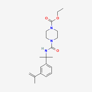 molecular formula C20H29N3O3 B3564057 ethyl 4-({[1-(3-isopropenylphenyl)-1-methylethyl]amino}carbonyl)-1-piperazinecarboxylate 