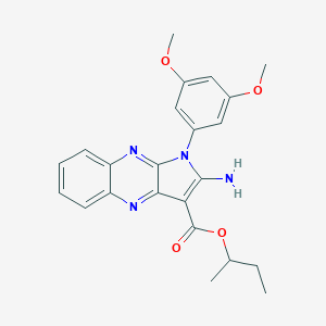 molecular formula C23H24N4O4 B356407 Butan-2-yl 2-amino-1-(3,5-dimethoxyphenyl)pyrrolo[3,2-b]quinoxaline-3-carboxylate CAS No. 846597-89-5