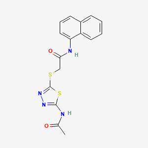 2-{[5-(acetylamino)-1,3,4-thiadiazol-2-yl]thio}-N-1-naphthylacetamide