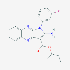 molecular formula C21H19FN4O2 B356409 Butan-2-yl 2-amino-1-(3-fluorophenyl)pyrrolo[3,2-b]quinoxaline-3-carboxylate CAS No. 846584-16-5