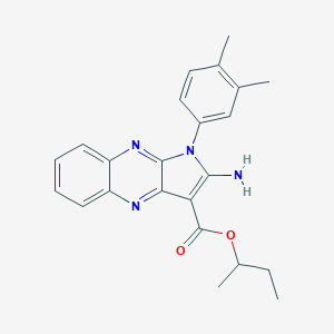 Butan-2-yl 2-amino-1-(3,4-dimethylphenyl)pyrrolo[3,2-b]quinoxaline-3-carboxylate