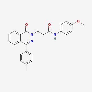 molecular formula C25H23N3O3 B3564123 N-(4-methoxyphenyl)-3-[4-(4-methylphenyl)-1-oxo-2(1H)-phthalazinyl]propanamide 