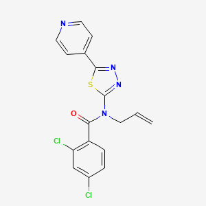 molecular formula C17H12Cl2N4OS B3564132 N-allyl-2,4-dichloro-N-[5-(4-pyridinyl)-1,3,4-thiadiazol-2-yl]benzamide 