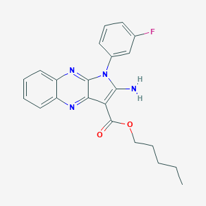 pentyl 2-amino-1-(3-fluorophenyl)-1H-pyrrolo[2,3-b]quinoxaline-3-carboxylate