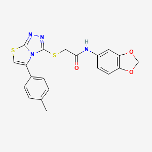 N-(1,3-benzodioxol-5-yl)-2-{[5-(4-methylphenyl)[1,3]thiazolo[2,3-c][1,2,4]triazol-3-yl]sulfanyl}acetamide