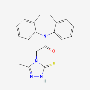 1-(10,11-dihydro-5H-dibenzo[b,f]azepin-5-yl)-2-(3-methyl-5-sulfanyl-4H-1,2,4-triazol-4-yl)ethanone