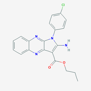 molecular formula C20H17ClN4O2 B356415 propyl 2-amino-1-(4-chlorophenyl)-1H-pyrrolo[2,3-b]quinoxaline-3-carboxylate CAS No. 848766-02-9