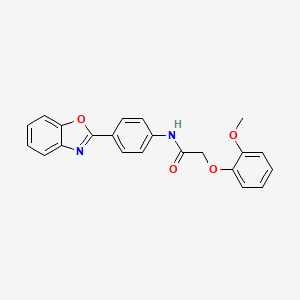 N-[4-(1,3-benzoxazol-2-yl)phenyl]-2-(2-methoxyphenoxy)acetamide